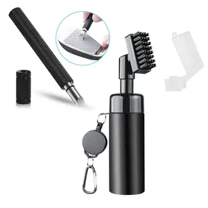 Golf Club Cleaner Brush with Water Spray & Groove Sharpener, Portable Golf Cleaning Tool Set, Professional Golf Accessories for Home & Outdoor, Gift for Men