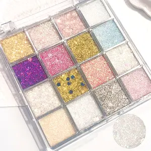 16-Color Shimmer Eyeshadow Palette – Waterproof, Sweatproof & Oil-Resistant, Long-Lasting Pearl Finish, High-Pigment Glitter, Buildable Shades for Eye & Body, Daily to Halloween Looks, Safe for All Skin Types, Certified Non-Irritating, Gender-Neutral Use