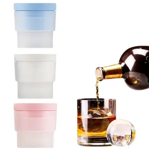 3Pcs Ice Ball Maker Mold, Reusable, Easy Release Silicone Round Ice Sphere Tray, Suitable for Whiskey, Cocktails, and Bourbon Kitchen Utensils