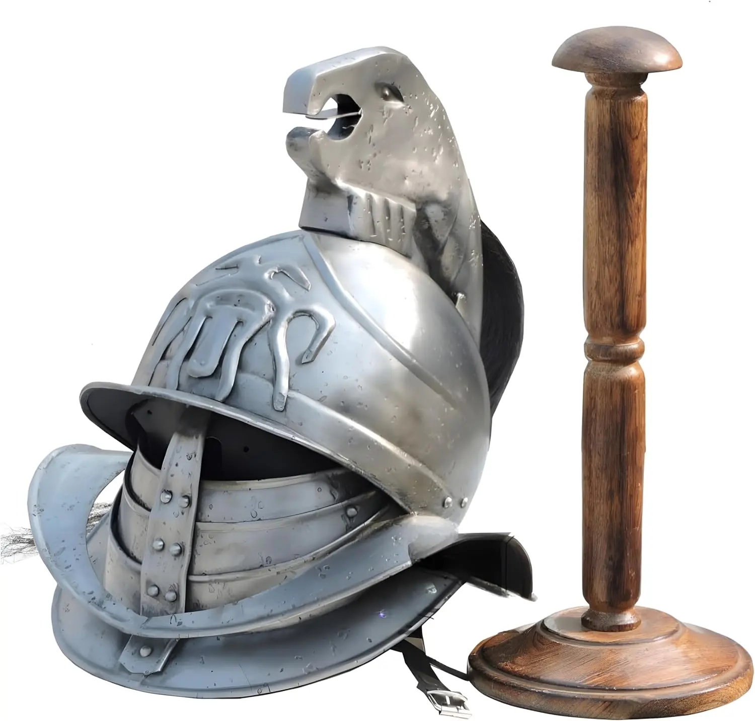 Medieval Warrior Spartacus Arena Champion Replica Helmet - Full-Size Wearable, Includes Display Stand, for Cosplay Costumes & LARP, Costume