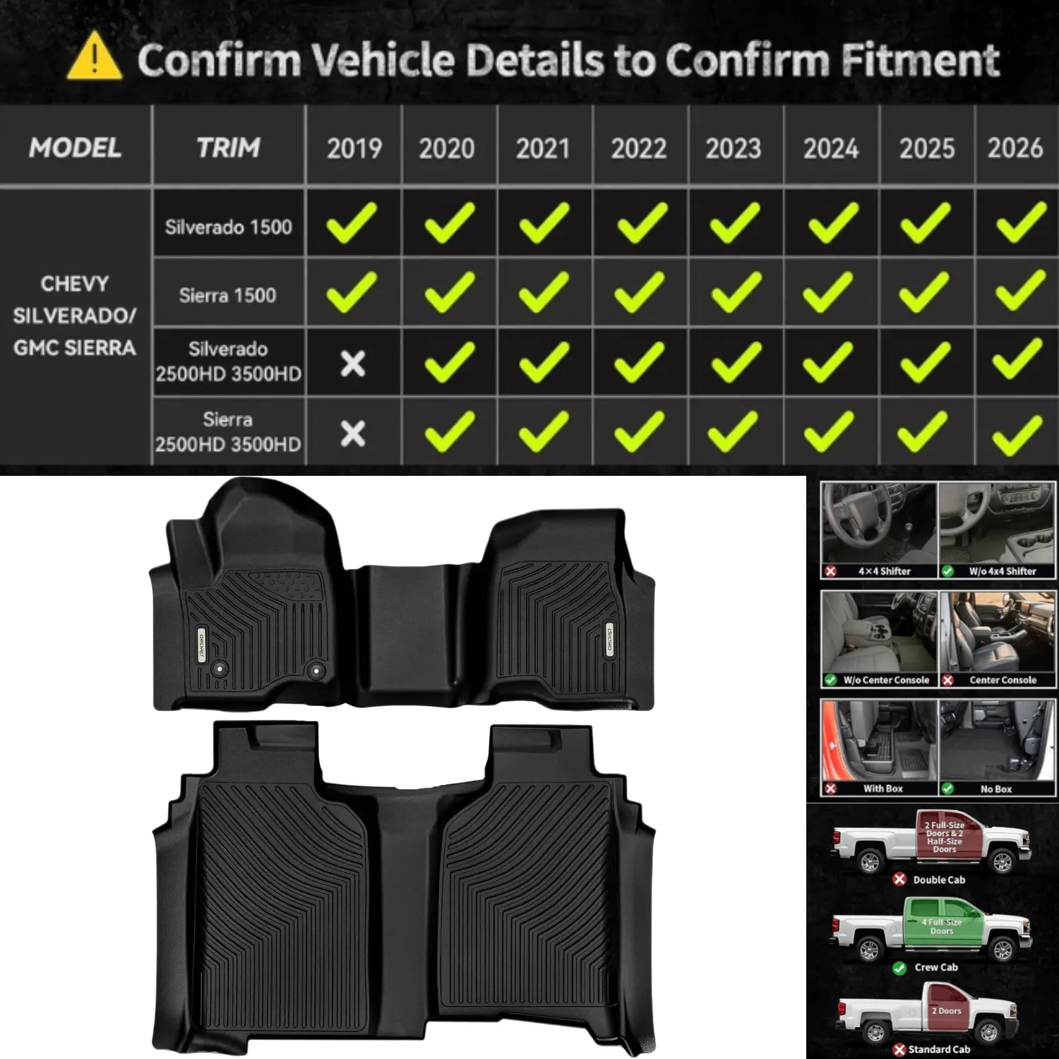 Bench Seat| Crew Cab| w/o underseat storage