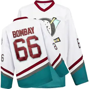 Mighty Ducks Jersey Movie Ice Hockey Jersey S-XXXL Charlie Conway #96 Adam Banks #99, 90S  Hop Clothing for Party