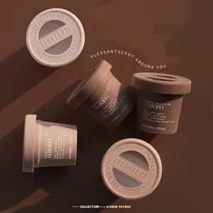 Coffee-colored Ice Cream Non-heated Fragrance Scented Toilet Lasting Fragrance Deodorant Air Odor-removing Solid Fragrance Scented Essential Oil Gel Block