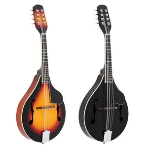 A Style Mandolin Instrument, Sunset Finish Acoustic Mandolin with Pickguard, Steel String Mandolin for Beginners and Practice