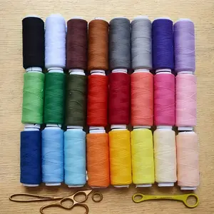 24 Color Polyester Sewing Thread Set, 180 Yards, Home Repair, DIY Hand Sewing Kit, Random Colors, Ideal for Crafting, Seamless Stitching