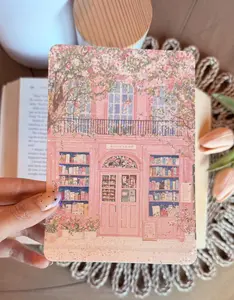 Pink Bookshop Kindle Insert Laminated Cardstock for Kindle Case, Holiday Holographic Kindle Paperwhite Insert