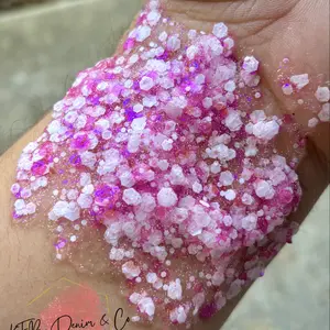 KFB Denim & Co Pink & White hair and body glitter, long lasting