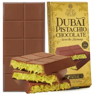 Patis Savore Dubai Chocolate Pistachio Bar Bar Milky | 7 oz | TikTok