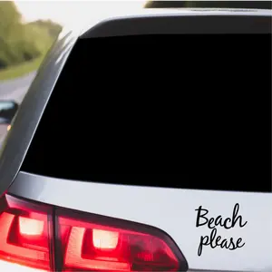 Beach Please Car Decal, Beach Please Car Sticker