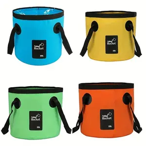 20L Portable Foldable Water Bucket, Collapsible Water Container, Durable PVC Material, Ideal for Camping, Fishing, Travel, Outdoor Gardening