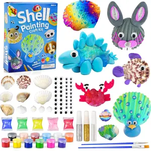 Shell Painting Kit for Kids Ages 4-12, DIY Creative Art Set, Art Kits, Handmade Craft Toy, Perfect Christmas Birthday Rainy Day Gift