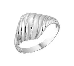 Silver Style Textured Wave Ring, Sterling Silver