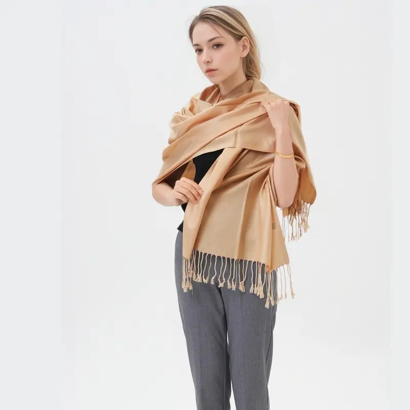 Classic Solid Wedding Pashmina Scarf