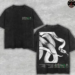Retro Deftones Private Music Washed Shirt, Rock Band Vintage Shirt, Rock 90s Grunge Gothic Punk, Y2K Rock Merch, Top Men's and Women's Clothing Cotton Fabric TH6