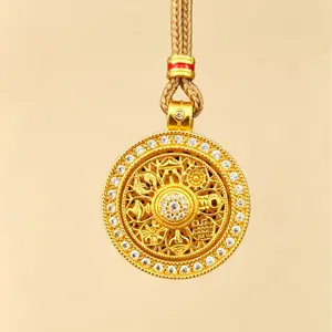 Eight Treasures Compass Pendant | Happiness and Fulfillment | Thriving Career | Harmony and Unity | Wealth and Good Fortune | Wisdom and Enlightenment