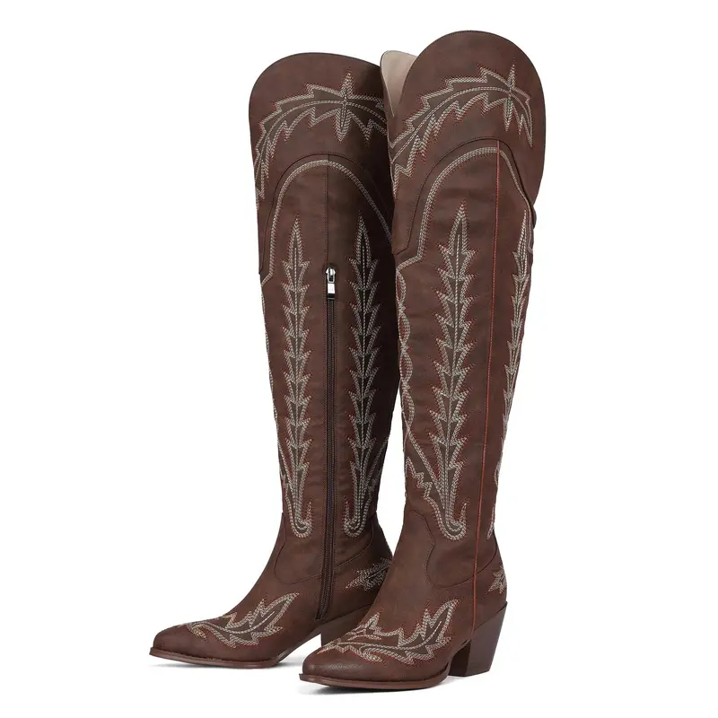 Red rose western boots