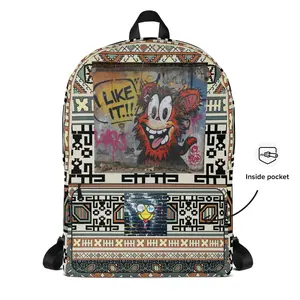 Authentic PHIM™ “I Like It!!” Motivational Backpack – Street Art School & Travel Laptop Bag