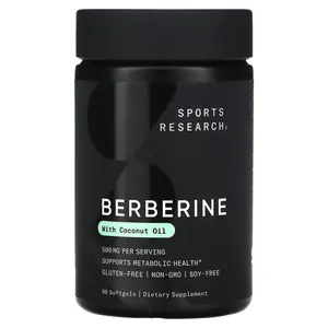 Sports Research Berberine With Coconut Oil, 500 mg, 90 Softgels