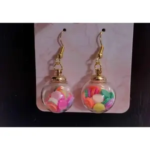 Fun Confetti Globe Earrings