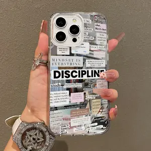 Soft Girl Magnetic Case for iPhone11/12/13/14/15/16/17/promax, Motivational Discipline Collage Lightweight, Drop-Proof, MagSafe Compatible | Perfect for Teen Girls