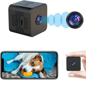 Mini Indoor Security Camera 1080P Full HD, Wireless Home Monitoring Camera with Night Vision, Motion Detection Alerts, Compact Micro USB CCTV Camera System for Apartment, Office, Baby Pet Monitor, Easy Setup, Remote Viewing via App, Cloud Storage Support