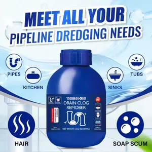 Three-in-oneDrain Unclogger - For Kitchen, Shower & Tub Drains, Safe for All Pipes, Fast-Acting Household Formula