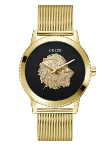 GUESS Male Gold-Tone Analog Watch