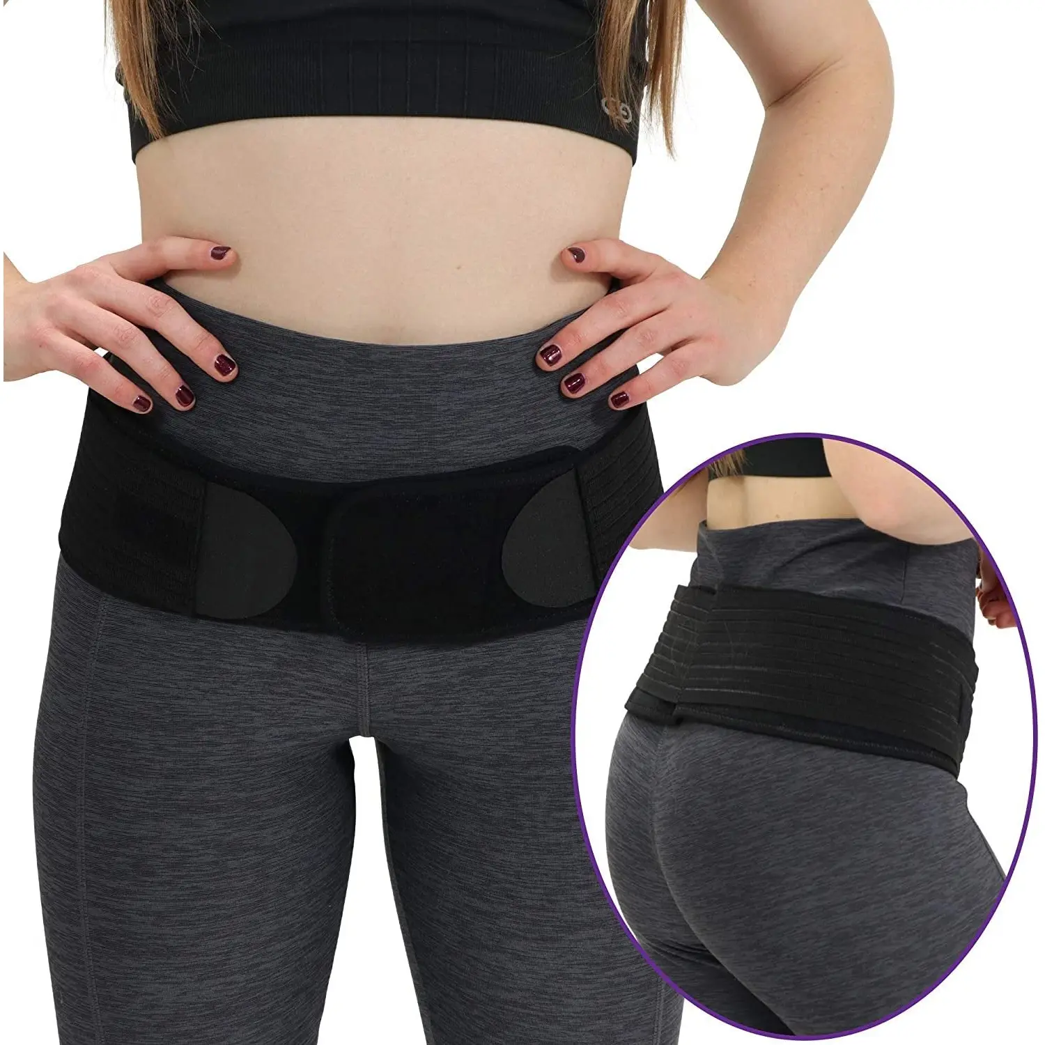 Sacroiliac Support SI Loc Hip Belt for Men and Women Lumbar Lower Back Joint Pelvic Posture Support