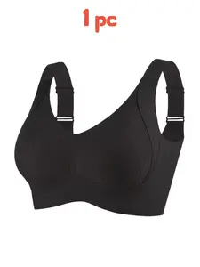 High-Quality Seamless Padded Women's Bra, Comfortable Skin-Friendly, Adjustable Wide Straps, No Underwire, Buckle Back, Casual Lingerie