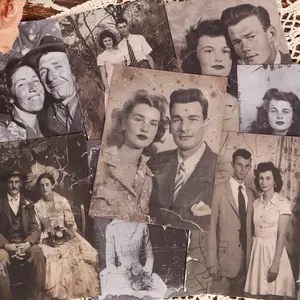 JAIIMAN 52pieces (32papers and 20stickers) Vintage Couple Portrait DIY Scrapbook Paper Pack, for Scrapbooking Supplies, Crafts, Wedding, Birthday, Anniversary Decorations, Picture Frame Decoration, Retro Aesthetic, Diary Accessories