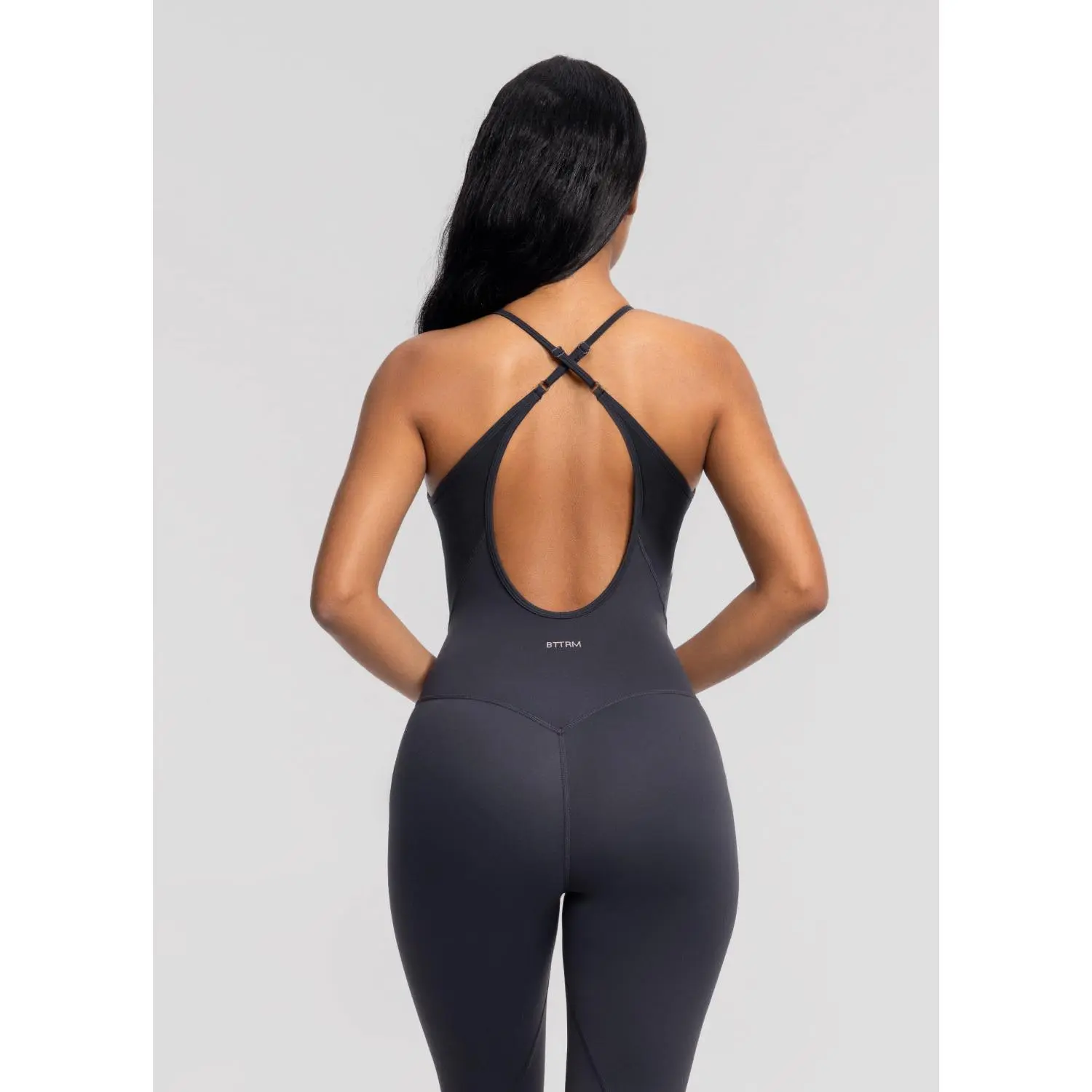 Women's Shapewear Bodysuit, Athletic Workout Clothes with Crossback Open Back, 1-Piece Moisture-Wicking Fabric, Women's Clothes