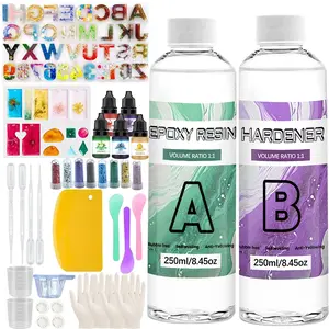 240ml kits/500ml kits No Bubble & Clear Epoxy Resin for Coating, Casting, Table Top,DIY, Bar Top, River Tables, Resin Art