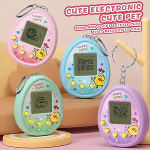 Digital Virtual Pet Keychain, Electronic Handheld Pet Game Console, Interactive Pocket-sized Tamagotchi-like Toy with Nostalgic 90s Design - Plastic Material Compact Device car  charms