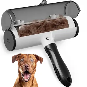 NevEND Roller Pet Hair Remover and Reusable Lint Roller - Cat and Dog Hair Remover for Furniture, Couch, Carpet, Clothing and Bedding - Portable, Multi-Surface Fur Removal Brush Tool