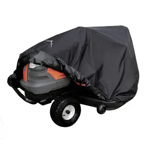 Himal Outdoors Pro Lawn Mower Cover - Heavy Duty 600D Polyester Oxford, Waterproof, UV Resistant, Universal Size Tractor Cover Fits Decks up to 54’’ with Storage Bag, Black