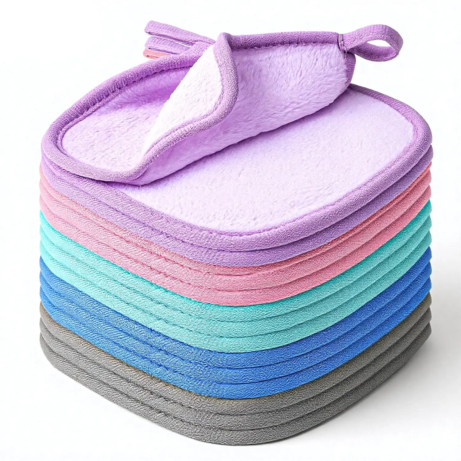 Halloween Fall Gift 15 PCS Makeup Remover Cloths Pads Reusable Make up Removers Towels 6" Small Square Face Cloths Reusable Face Towels Erase Your Faces for Women, 6 X 6 Inch