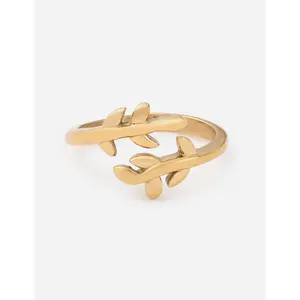 Gold Olive Branch Ring