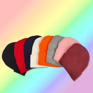 Dozens 12 pcs Solid Color Acrylic Beanie for Men Women, Warm Knit Winter Hat, Fall Outdoor Skull Cap, Fitted Casual Daily Beanie, Perfect Boyfriend Girlfriend Gift
