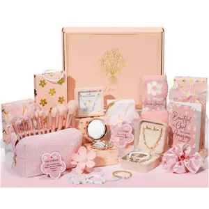 26Pcs Christmas Advent Calendar Gifts for Girls - 8 Boxes with Makeup Brushes, Jewelry, and Task Tags - Perfect Birthday & Holiday Gift Basket for Her Niece Daughter Sister