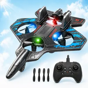 2026 NEW Remote Control Airplane Kids RC Jet Plane Drone Toy, Remote Control Airplane with LED Lights, 360 Flip Action and Beginner Friendly Flying Play