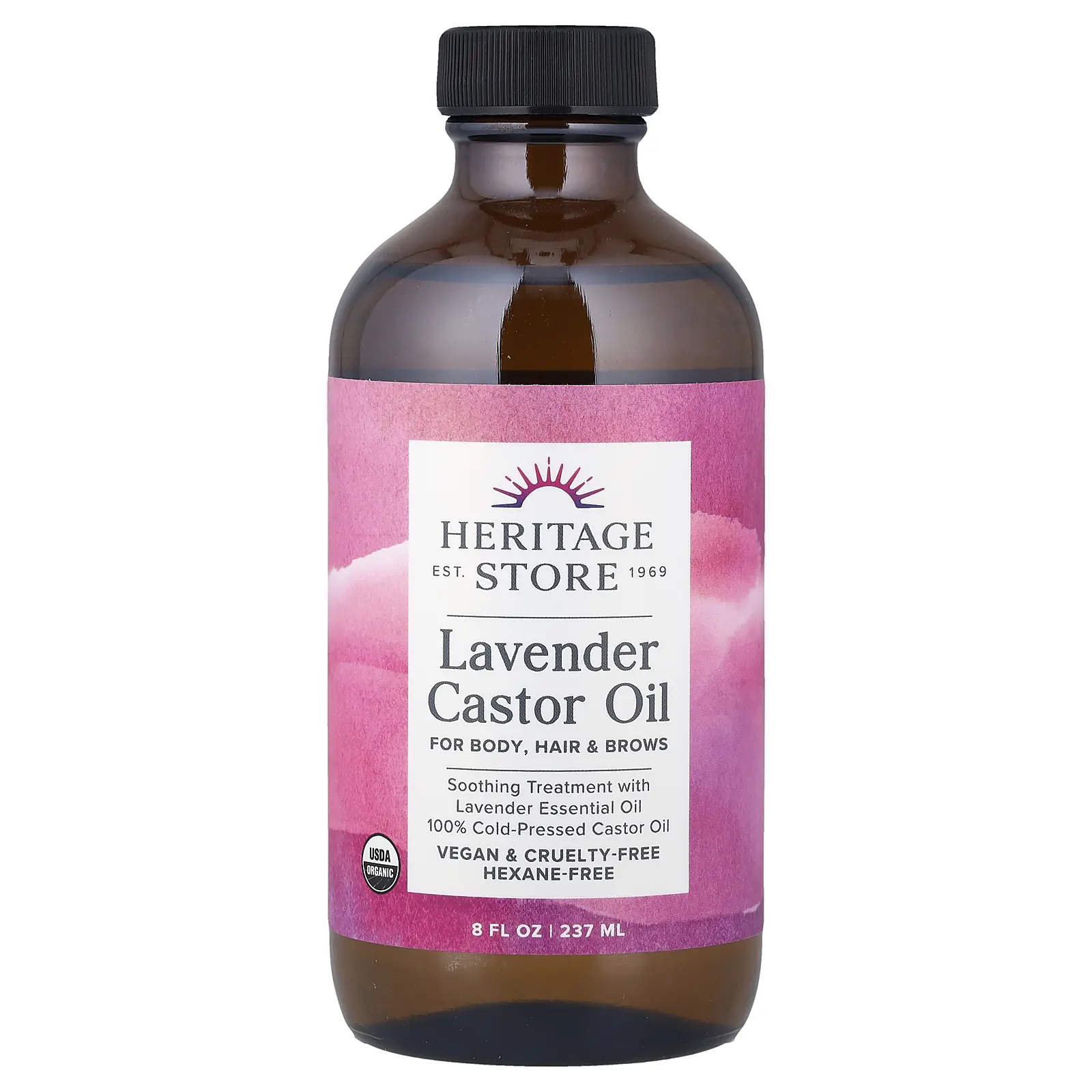 Heritage Store Lavender Castor Oil, 8 fl oz (237 ml) Heritage Store Lavender Castor Oil, 8 fl oz (237 ml)