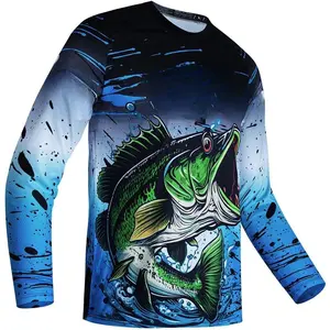 Mens Fishing Shirt Long Sleeve, Fishing Jerseys Fish Tshirts - Breathable, Cooling, Light-Weight summer clothes sports tee sportswear