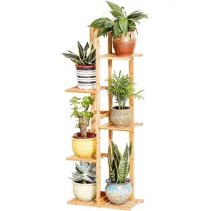 5 Tier 6 Potted  Stand Rack Multiple Flower Pot Holder Shelf Indoor Outdoor Planter Display Shelving Unit for Patio Garden Corner Balcony Living Room
