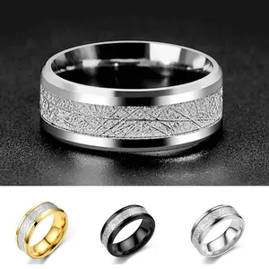 Personality trend, titanium steel rime pattern ring, female Internet celebrities with the same men's ring ring, popular jewelry