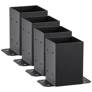 Father's Day Gift vevor 4 Pack 4x4 Post Base Brackets Heavy Duty Wood Post Fence Post Anchor