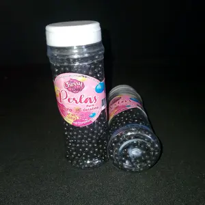 Perlas Edible Pearls Black for Gelatina - Black Gelatin Pearls for Your Dessert Needs