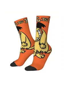1 Pair Of Printed Cartoon Novelty Socks 1 Pair Of Printed Cartoon Novelty Socks
