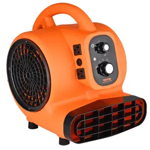 VEVOR Floor Blower, 1/2 HP, 2600 CFM Air Mover for Drying and Cooling, Portable Carpet Dryer Fan with 4 Blowing Angles and Time Function, for Janitorial, Home, Commercial, Industrail Use, ETL ListedVEVOR Super Brand Day