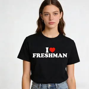 I Love Freshman T-Shirt Funny Sarcastic College Student Gag Gift for Men Women Unisex Graphic Tee Vintage Aesthetic Streetwear Comfort Colors 100% Cotton Crewneck Tshirt Oversized Casual Summer Short Sleeve Top Soft Pullover Sweater Warm Winter Hoodie USA