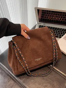 Retro atmosphere armpit bag, Handbag Shoulder Bag, Crossbody Shoulder Purses, color blocked chain shoulder strap design, can accommodate mobile phones and lipstick, suitable for daily commuting, dating, and gatherings, Crossbody Bags